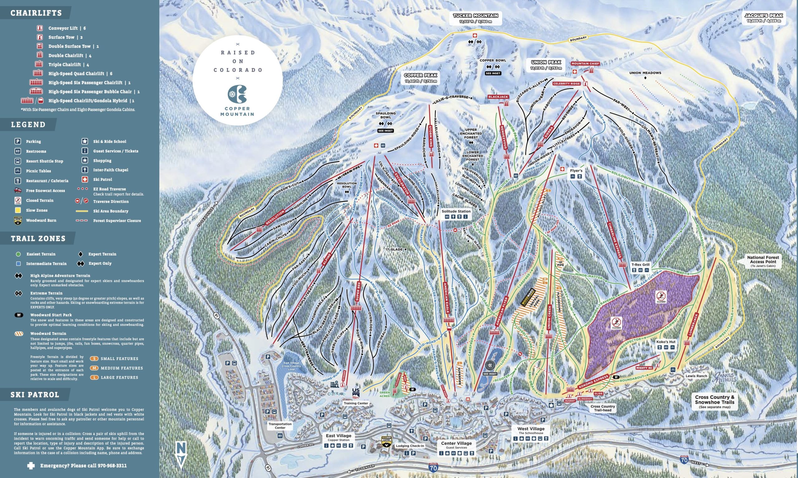Copper Mountain Slope Map Copper Mountain Slope Map